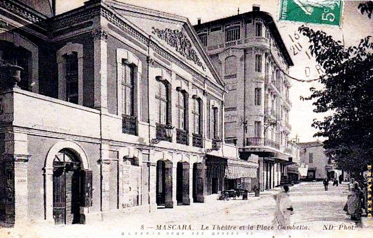 Mascara - Theatre et Place Gambetta - 1914.jpg